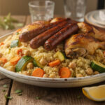 découvrez notre recette savoureuse de couscous merguez et poulet, idéale pour un repas convivial en famille ou entre amis. facile à préparer et pleine de saveurs authentiques.