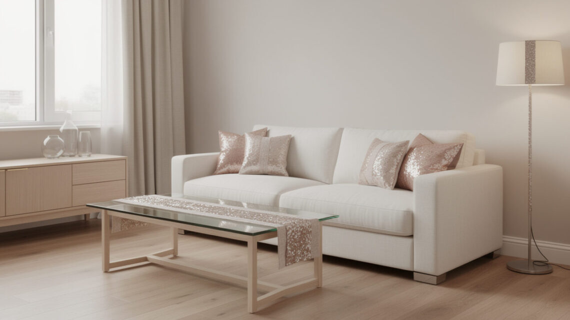 Utiliser le tissu en paillette par petites touches pour dynamiser la déco sans la surcharger