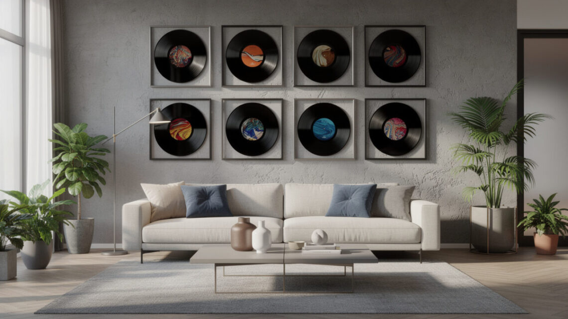 Détourner le vinyle en cadre déco pour habiller les murs de la maison avec style